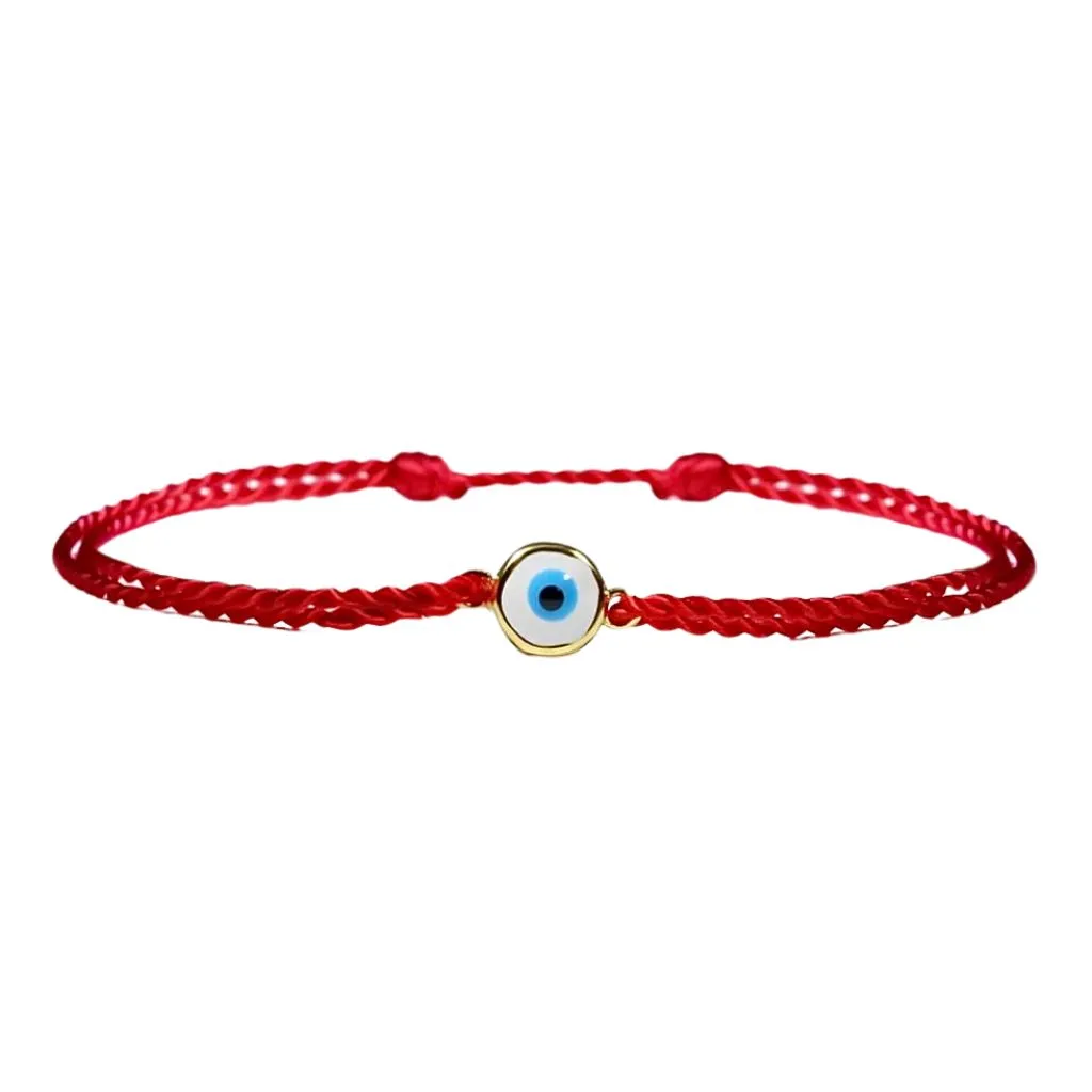 14K Gold Vermeil Evil Eye Link Bracelet