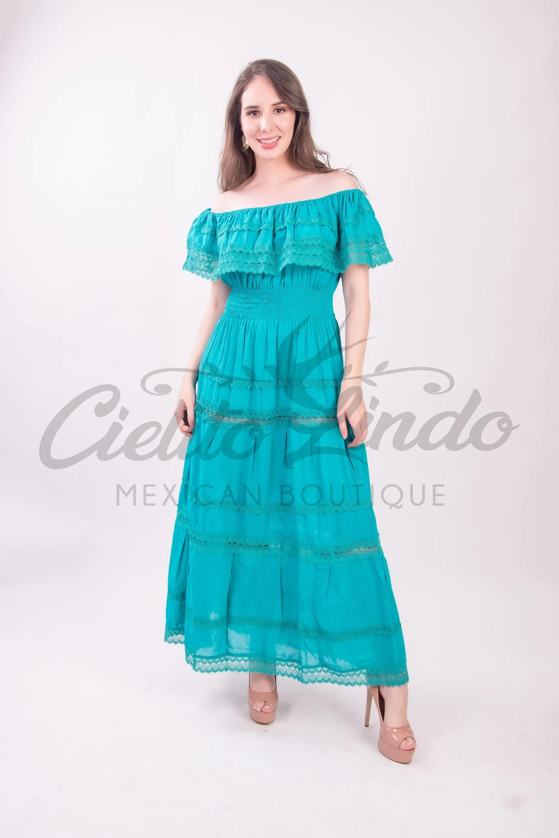 Adalia Maxi Dress Teal