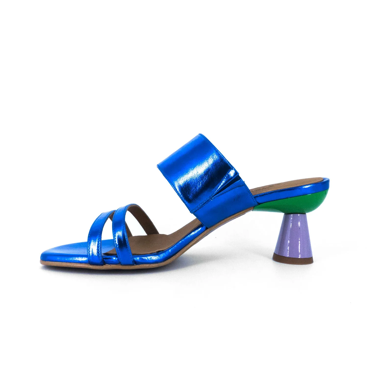 AUDLEY | SANDALIAS MUJER | TACÓN BAVARO | AZUL