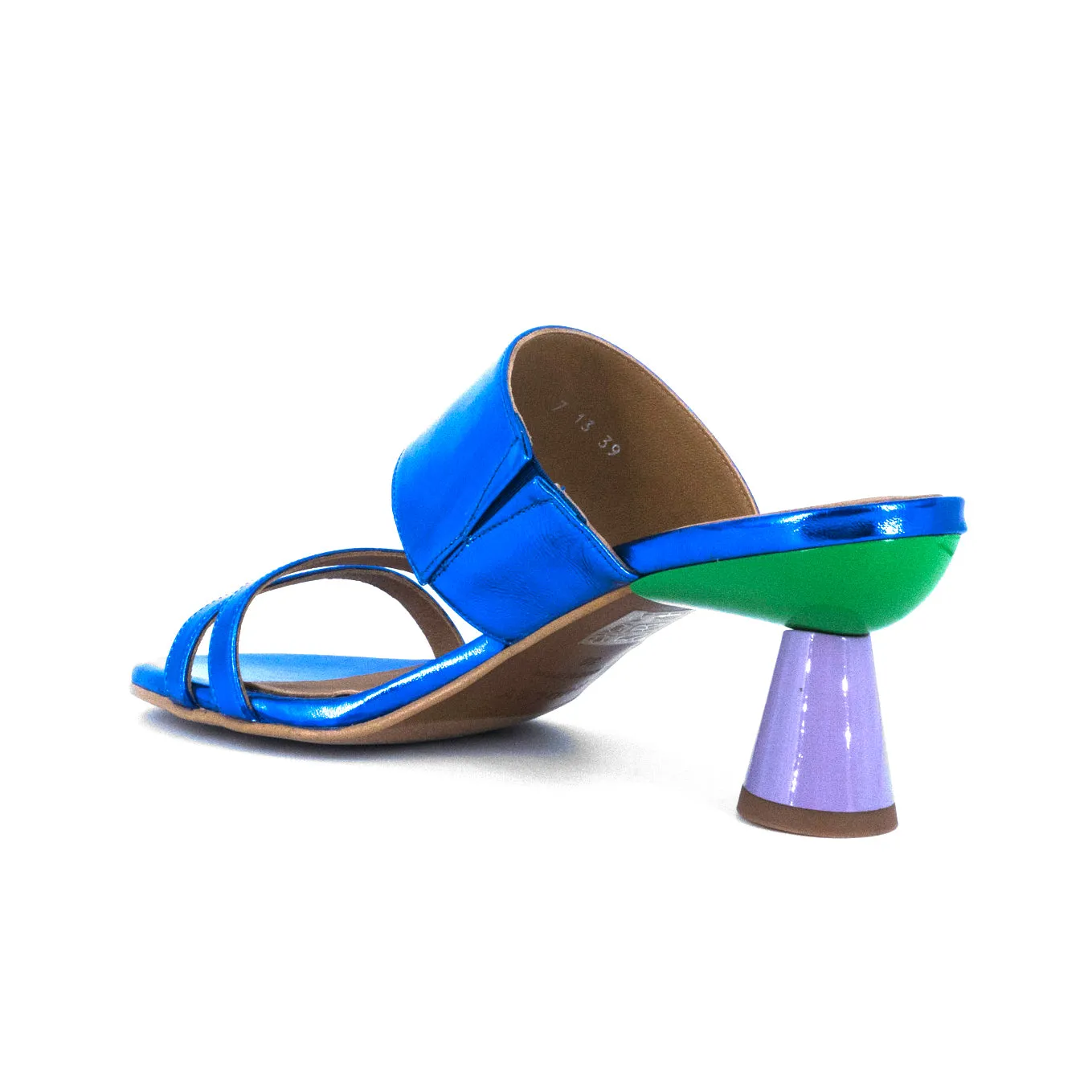 AUDLEY | SANDALIAS MUJER | TACÓN BAVARO | AZUL