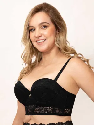 Brasier Strapless Con Encaje Negro