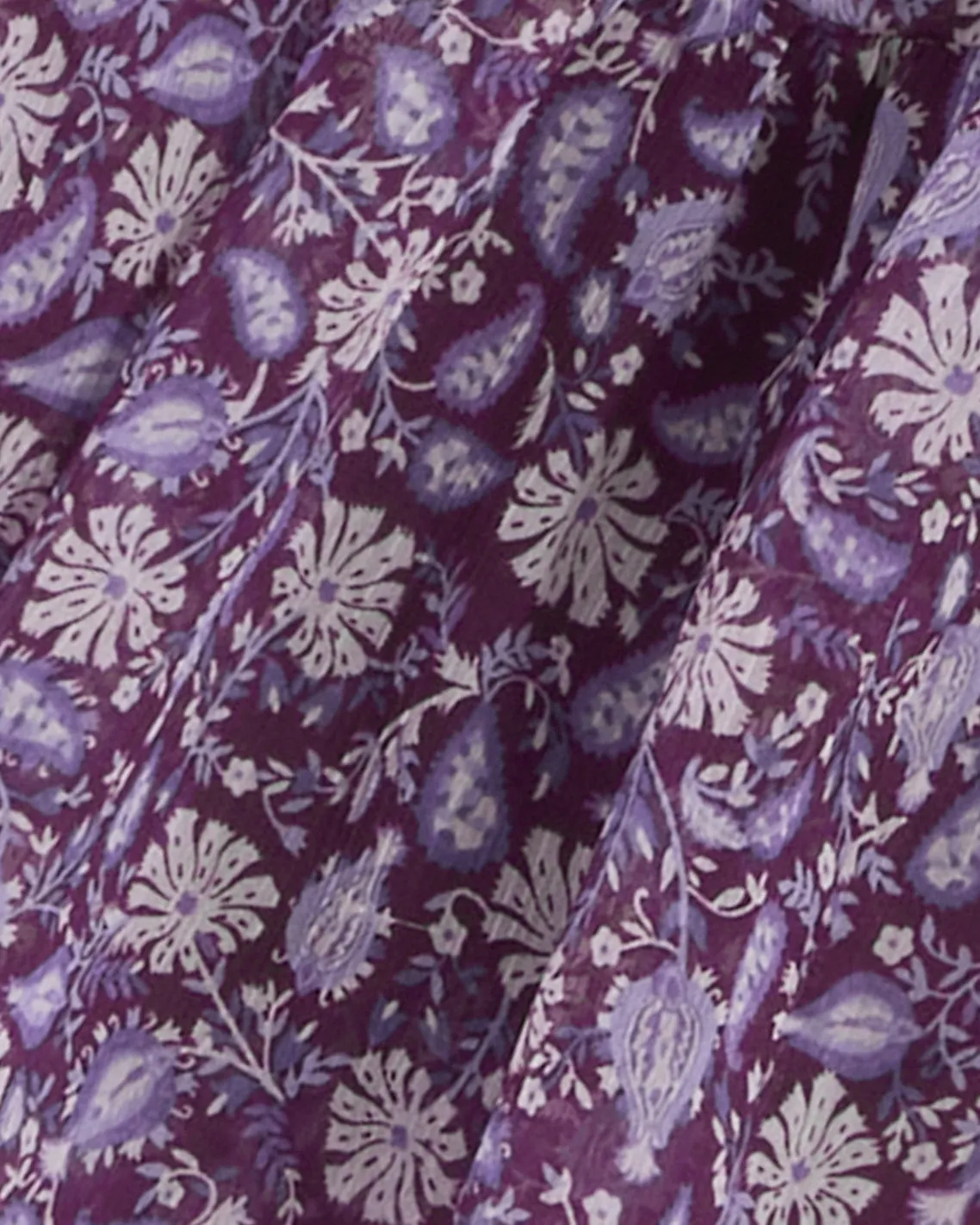 Gretchen Top in Violet Paisley