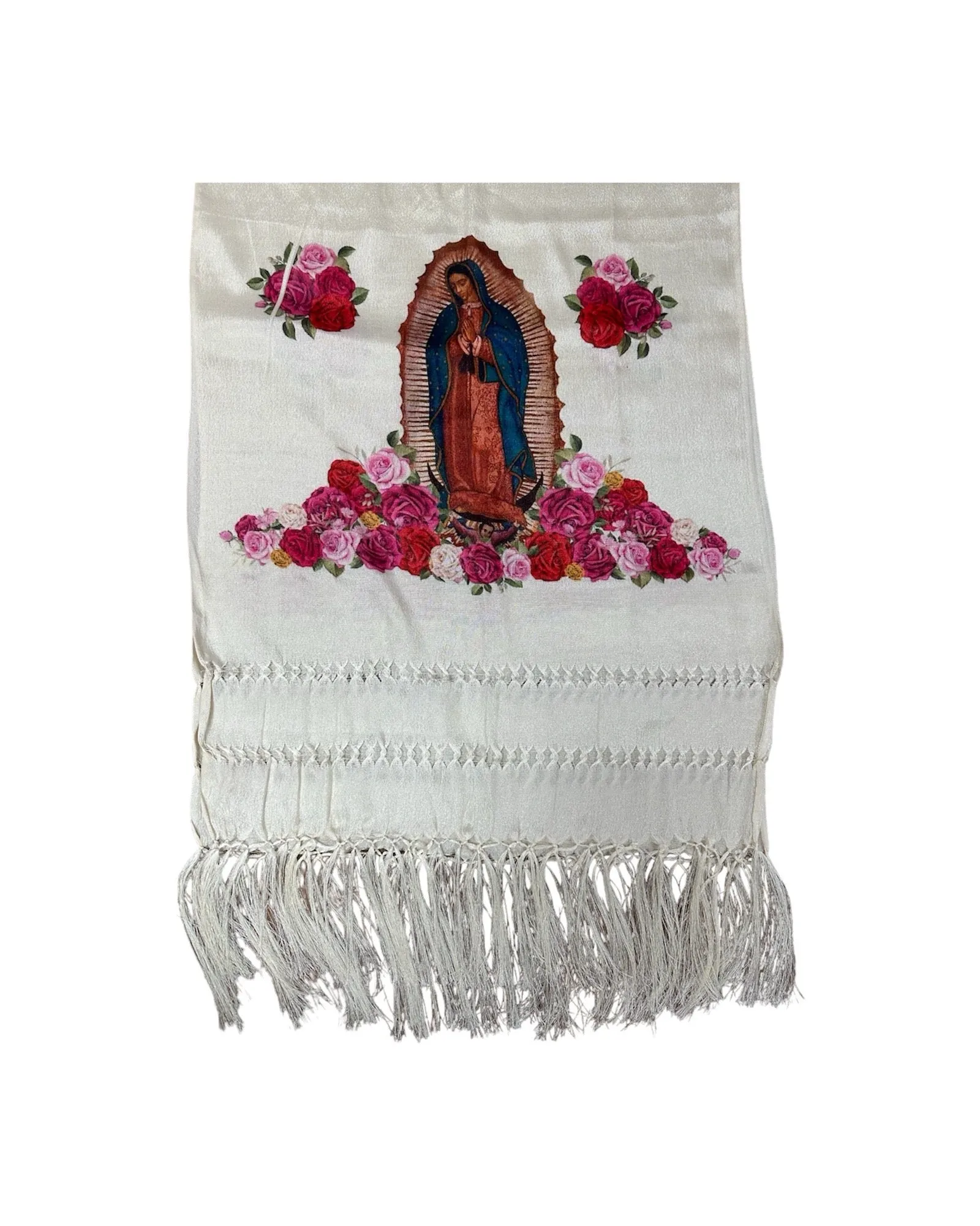 Lady of Guadalupe Beige Silky Shawl