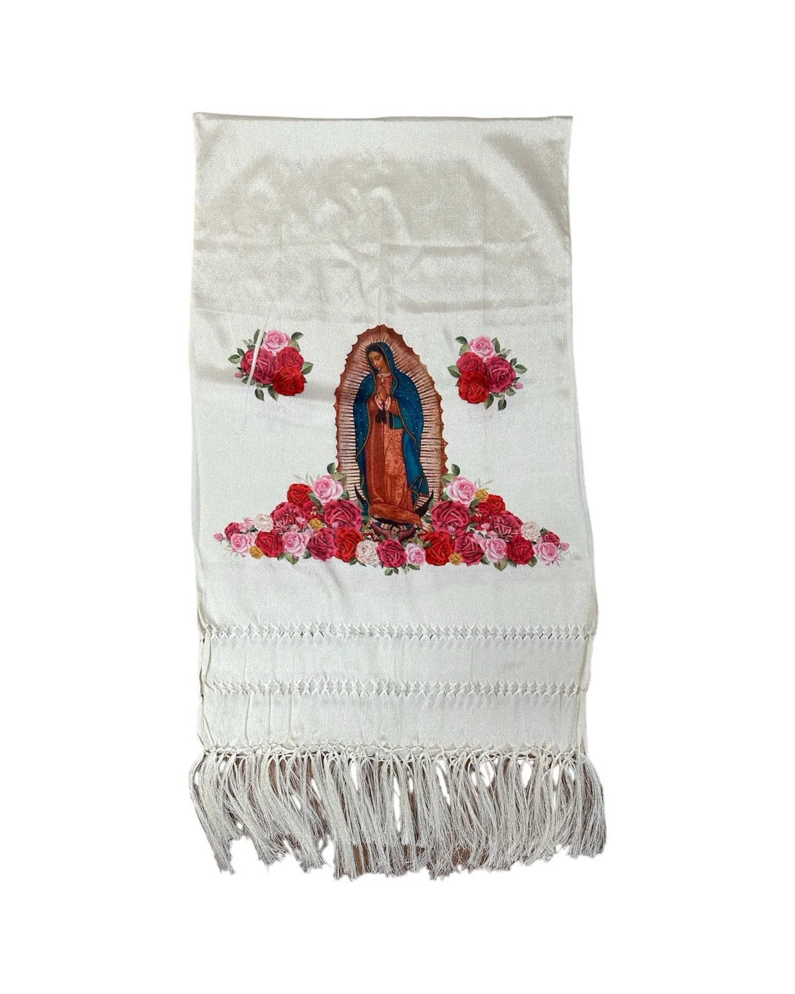 Lady of Guadalupe Beige Silky Shawl