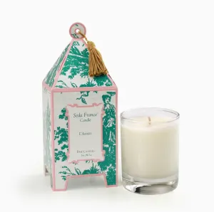 L'ambre Classic Toile Mini Pagoda Box Candle