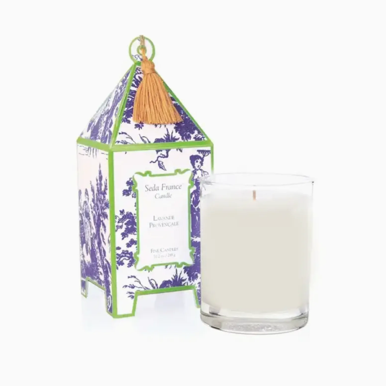 Lavande Provencale Classic Toile Pagoda Box Candle