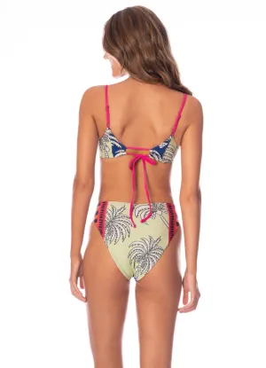 Maaji Periwinkle Palms Sussac High Rise Classic Bikini Bottom