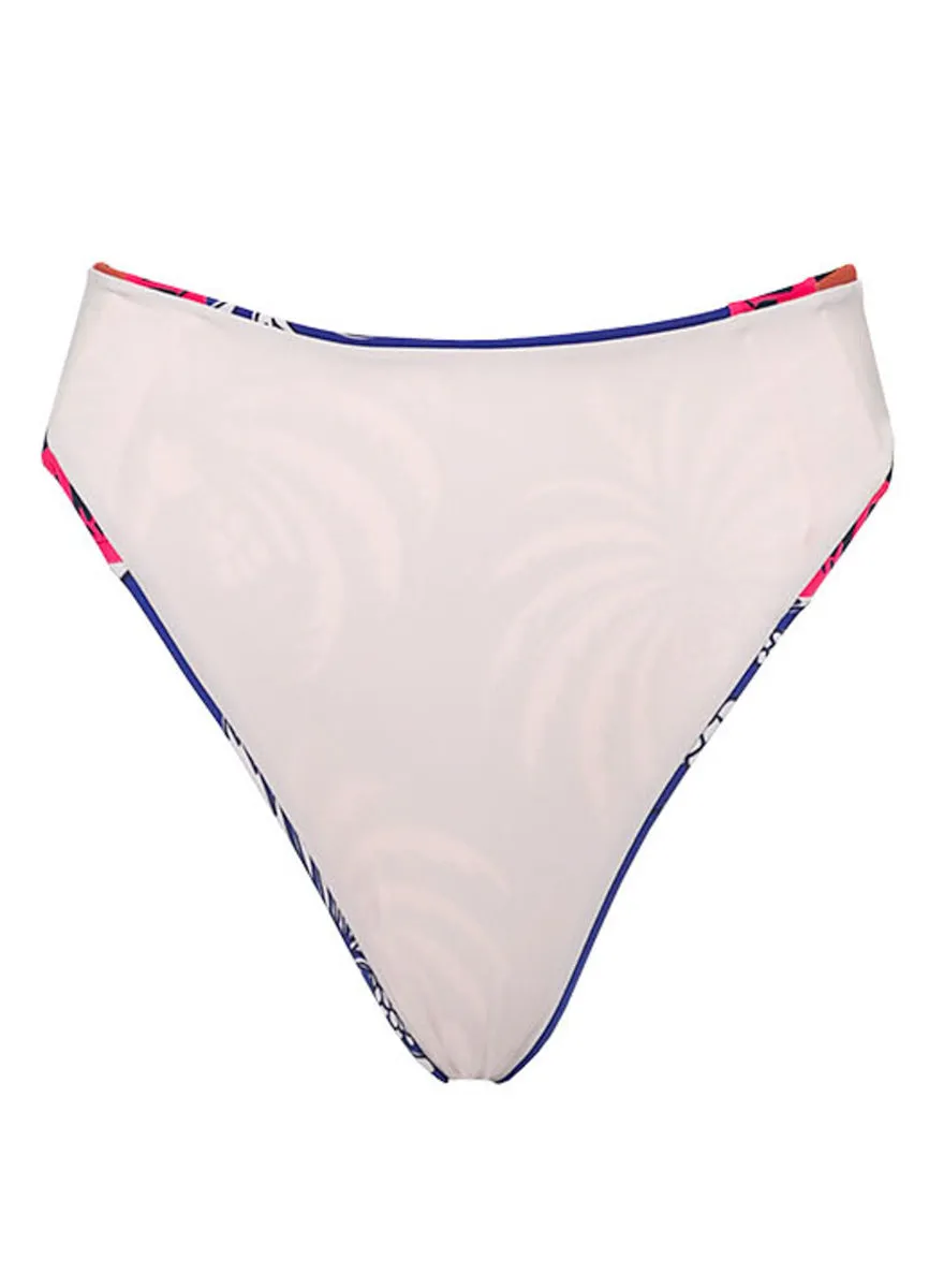 Maaji Periwinkle Palms Sussac High Rise Classic Bikini Bottom