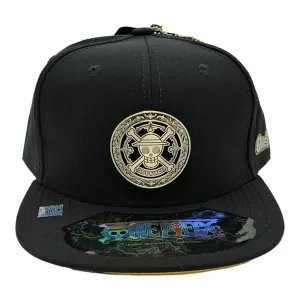 New Arrival Kndit Caps Gorra Negra Placa Bronce Marco Anclas One Piece