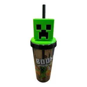 New Arrival Siglo 21 Vaso Transparente Negro Con Popote Creeper Boom Minecraft