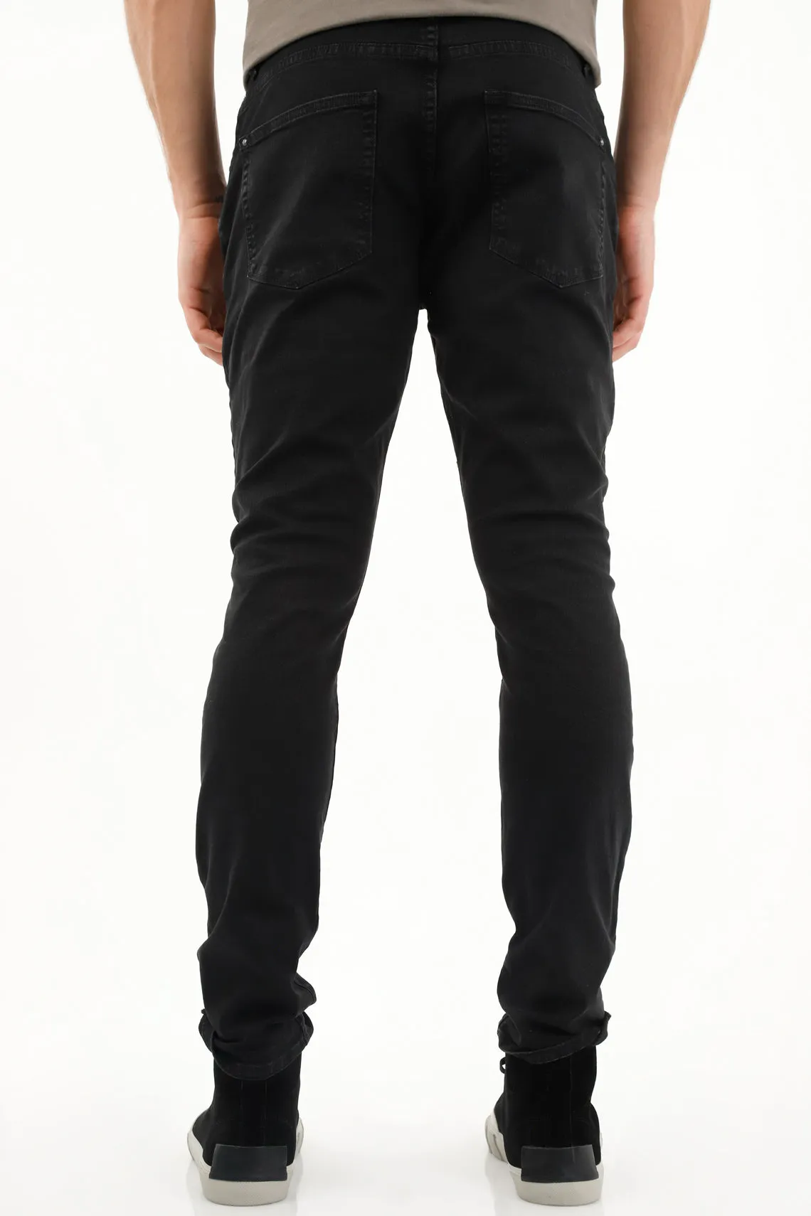 Pantalon 5 bolsillos negro para hombre