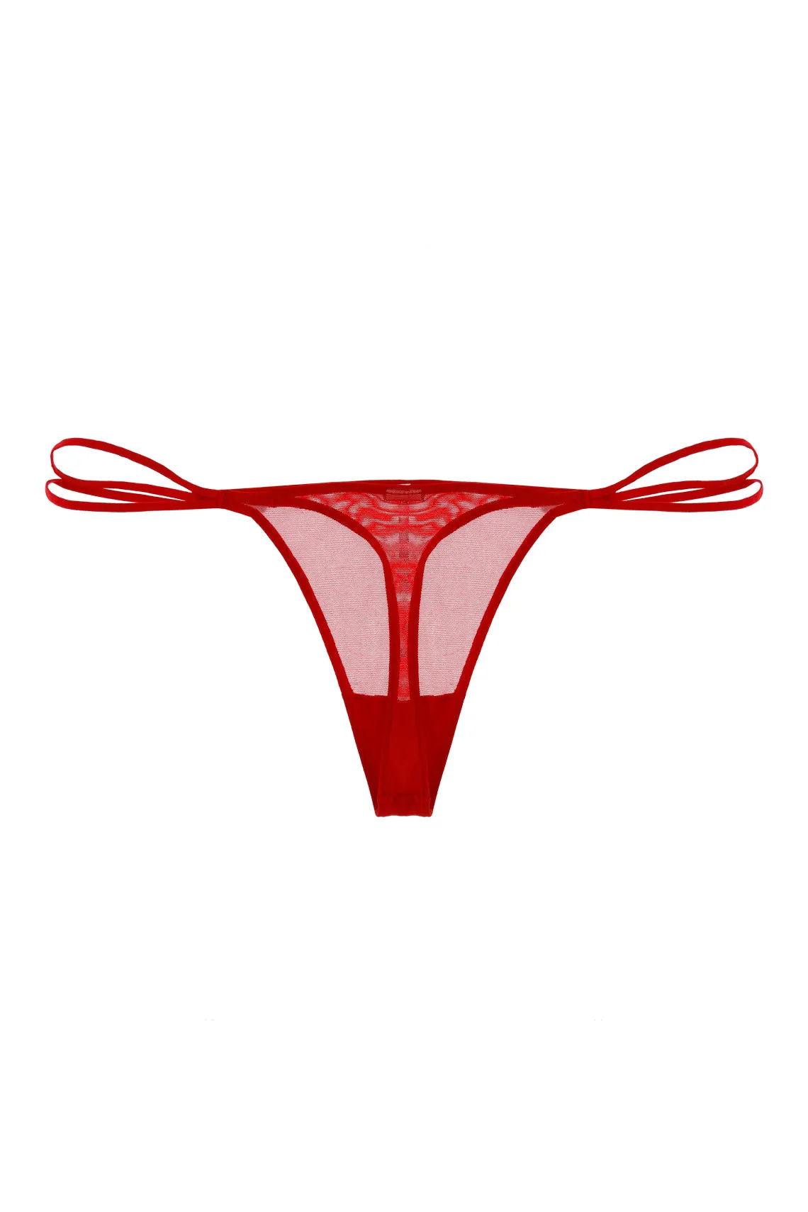 Panty rojo tipo tanga para mujer