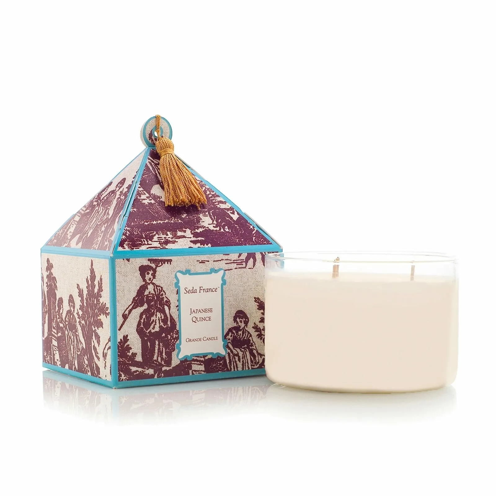 Seda France Japanese Quince Classic Toile Three-Wick Candle