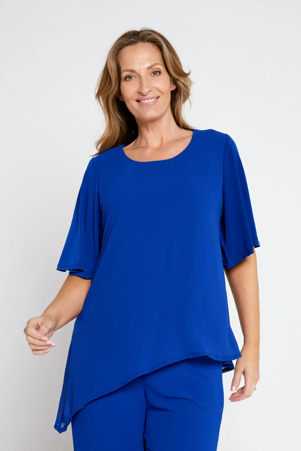 Serendipity Chiffon Top - Royal