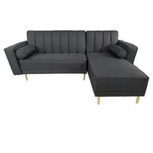 Sofa en L Cama  Luxury Tela Plomo