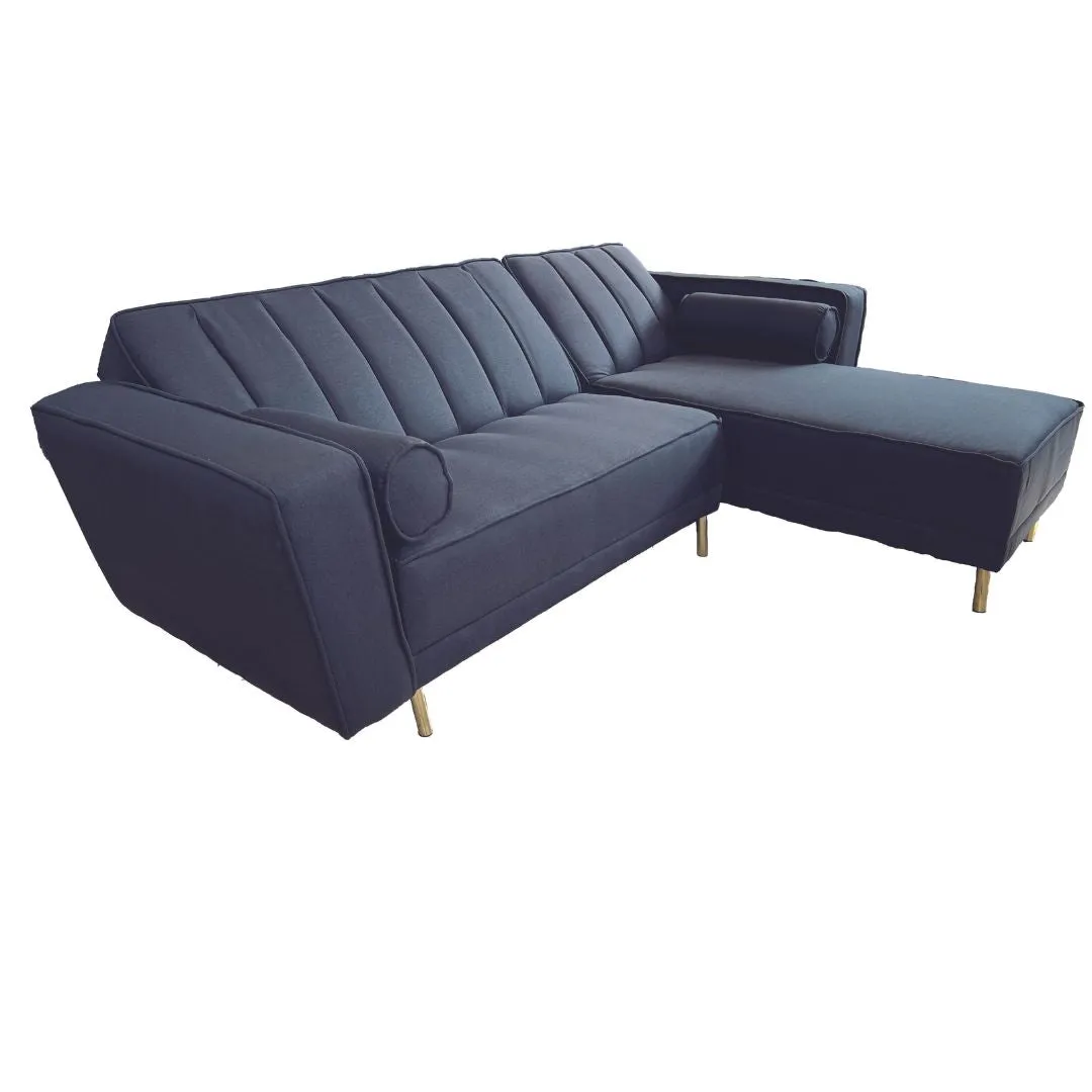 Sofa en L Cama  Luxury Tela Plomo